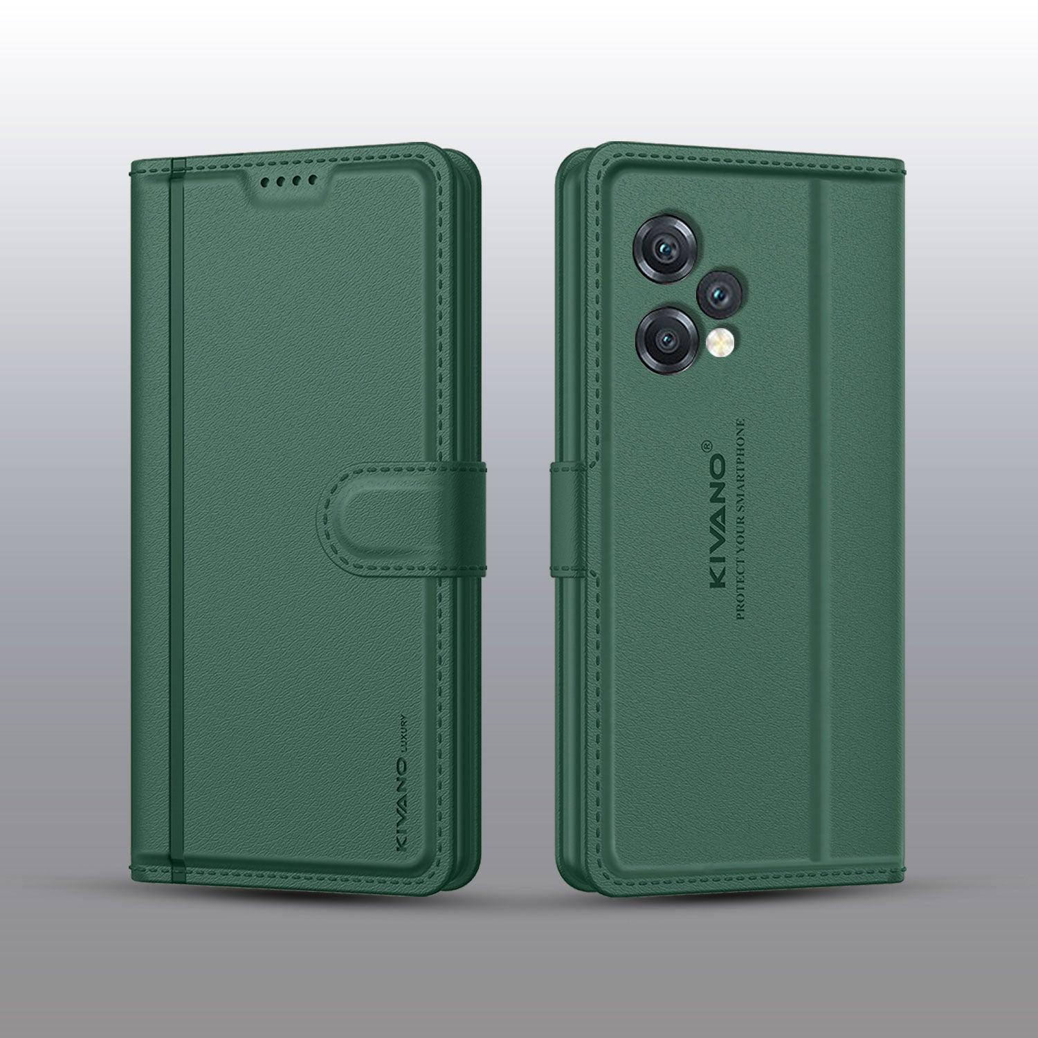 Leather Wallet Case for Oppo A59 5G ?Stylish Flip Folio Cover with Card Holder, Stand, and RFID Protection -KIVANO LUXE - Aibex